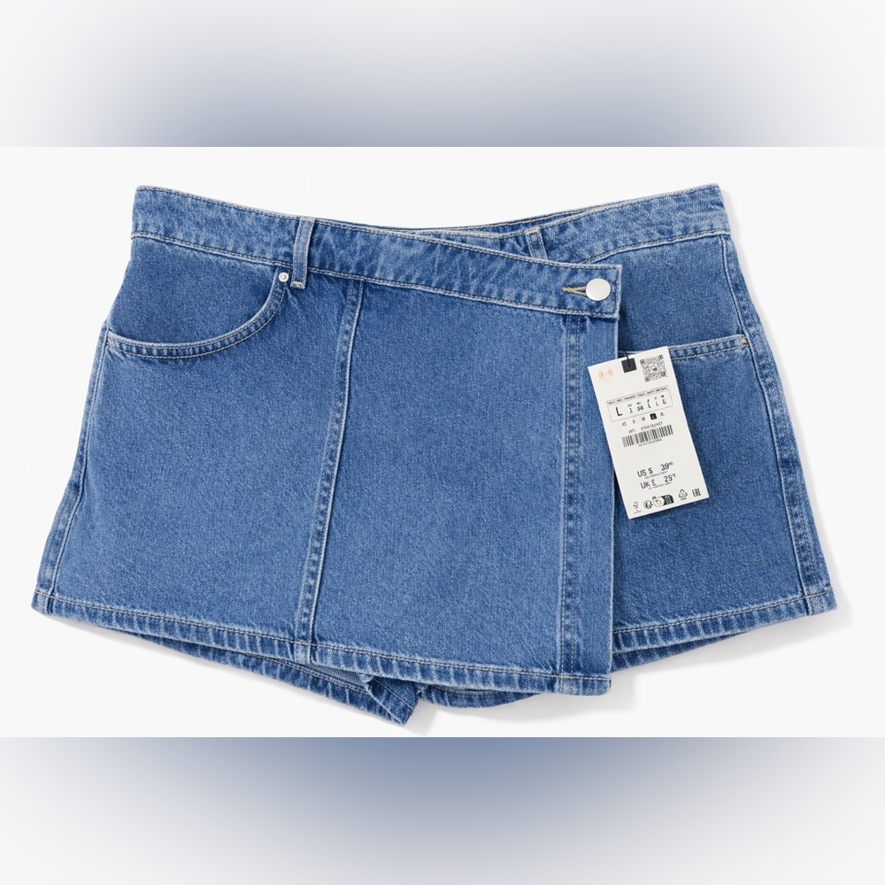Zara Blue Denim Skort